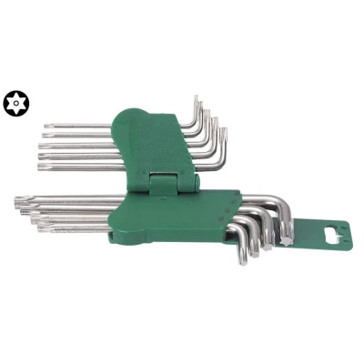 Kuva TORX TAMPER kuusiokoloavainsarja HANS 9 Kappale (T10 T50) aukolla, lang