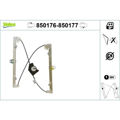 Kuva Valeo Lasinnostin Eteen, vasen Sähköinen ilman sähkömoottoria mukavuustoimintoa 850176 FIAT: Stilo Multi Wagon