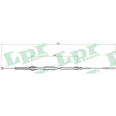 Kuva LPR C0941B Käsijarruvaijeri 1620/1230 Levyjarru VOLKSWAGEN: GOLF 2, Jetta 2