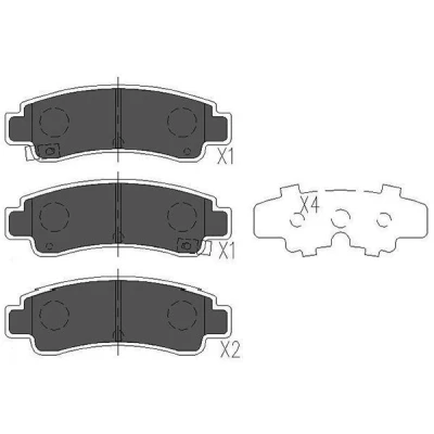 Kuva KAVO PARTS KBP 6546 Jarrupalat akustisella kulumavaroittimella NISSAN: SUNNY 3, 2