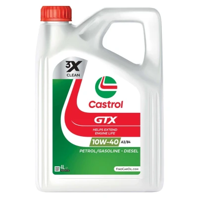 Kuva Castrol GTX A3/B4 10W 40 4l Moottoriöljy 15F8FD MERCEDES BENZ: C sarja T modell, Sprinter 3.5 Bussi, E Sedan, VOLKSWAGEN: Passat B6 Variant