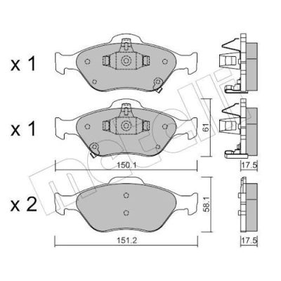 Kuva Jarrupalasarja, levyjarru, Etuakseli TOYOTA YARIS, YARIS / VIOS Sedan OE 04465 0D050, 0D120, 0D210