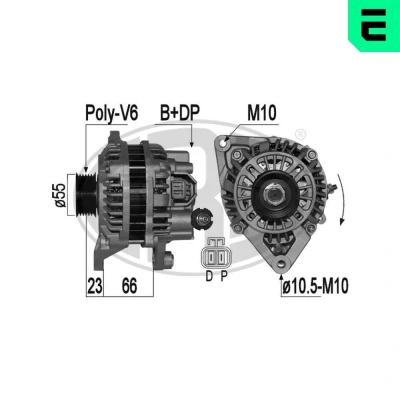 Kuva ERA 209357A Laturi 14V 80A MAZDA: 3 Hatchback