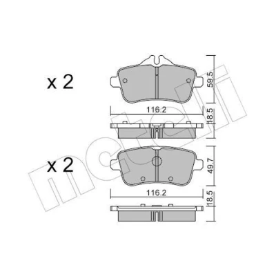 Kuva Jarrupalasarja, levyjarru, Taka akseli MERCEDES BENZ OE 006 420 33 20, 34 40 20
