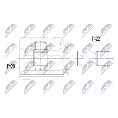 Kuva NTY NPW PL 051 Vetonivel Etuakseli, vasen, oikea