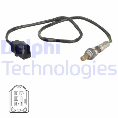 Kuva DELPHI ES21099 12B1 Lambda Anturi Laajakaista lambdasondi, Lämmitetty VOLKSWAGEN: Polo IV Hatchback, III SKODA: Fabia 1 Combi