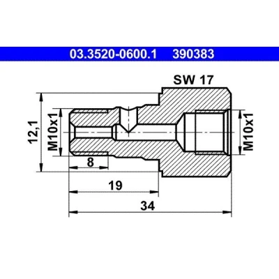 Kuva ATE 03.3520 0600.1 Ontto ruuvi