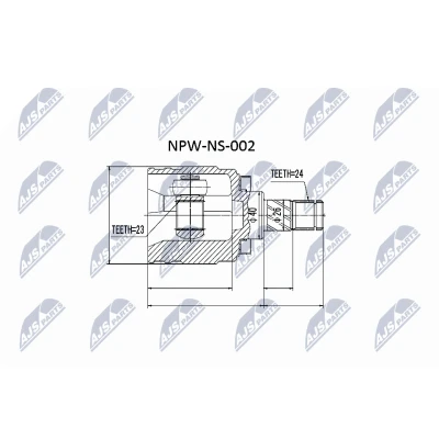 Kuva Nivelsarja, vetoakseli, Vaihteiston puoli nissan almera i, ii, hatchback sunny iii OE 39711 02A05