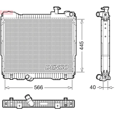 Kuva DENSO DRM46074 Jäähdytin 445 590 40