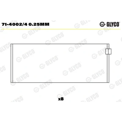 Kuva Kiertokangen laakeri GLYCO 71 4002/4 0.25mm