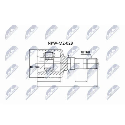 Kuva NTY NPW MZ 029 Vetonivel Automaattivaihteisto Etuakseli, vasen MAZDA: 3 Sedan, 5