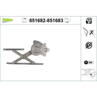 Kuva Valeo Lasinnostin Eteen, vasen Sähköinen ilman sähkömoottoria mukavuustoimintoa 851682 MITSUBISHI: L200 / Triton IV Pick up