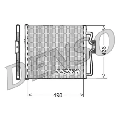 Kuva DENSO DCN23009 Ilmastoinnin Lauhdutin ilman vedenerotinta 498x436x16 R 134a 498
