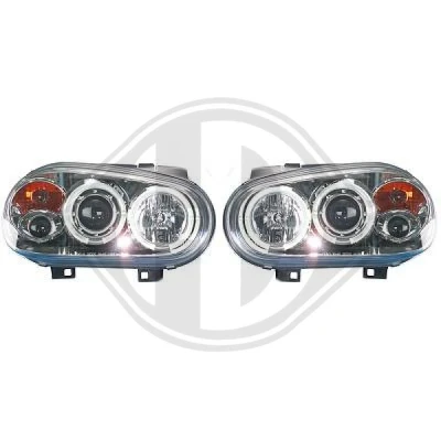 Kuva DIEDERICHS HD Tuning 2213880 Ajovalonheitinsarja Valokorkeussäätimen moottorilla VOLKSWAGEN: Golf 4