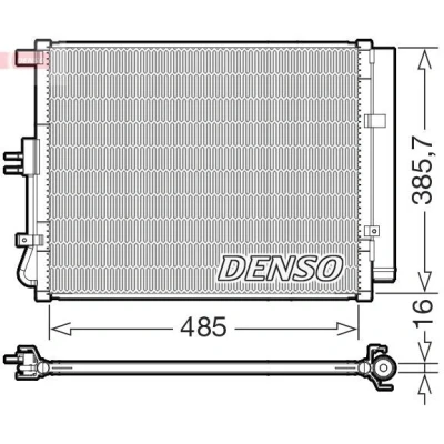 Kuva DENSO DCN43007 Ilmastoinnin Lauhdutin Vedenerottimella R 134a