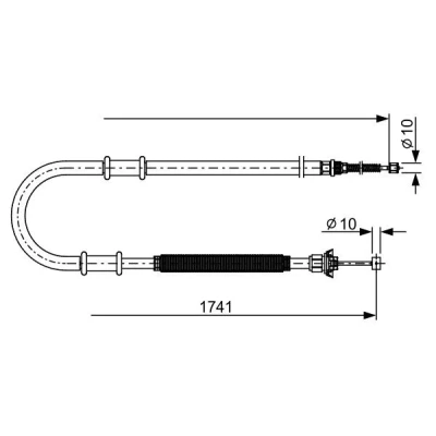 Kuva BOSCH 1 987 482 599 Käsijarruvaijeri 1741mm FIAT: Doblo I Cargo