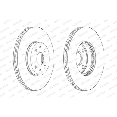 Kuva FERODO PREMIER Coat+ disc DDF1780C Jarrulevyt 275 22 4 100 Tuuletettu pinnoitettu ilman ruuveja TOYOTA: Yaris II Hatchback, III Hatchback