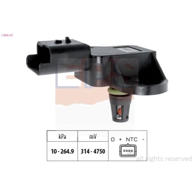 Kuva EPS 1.993.137 Paineilma Anturi, Korkeus Made in Italy OE Equivalent
