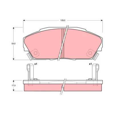 Kuva TRW GDB3034 Jarrupalat akustisella kulumavaroittimella HONDA: CIVIC 4 Stufenheck, Hatchback