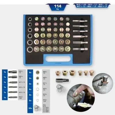 Kuva KS TOOLS BT711300 Korjaussarja, öljytulpankierre 114
