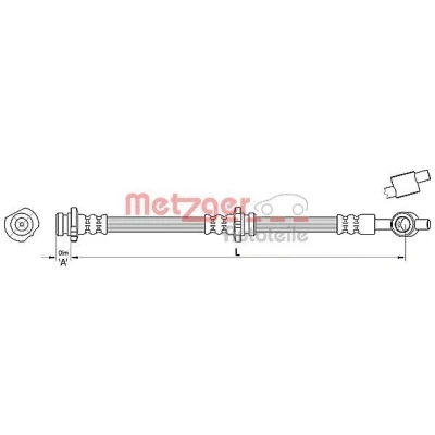 Kuva METZGER 4110383 Jarruletku 493 NISSAN: Almera Tino