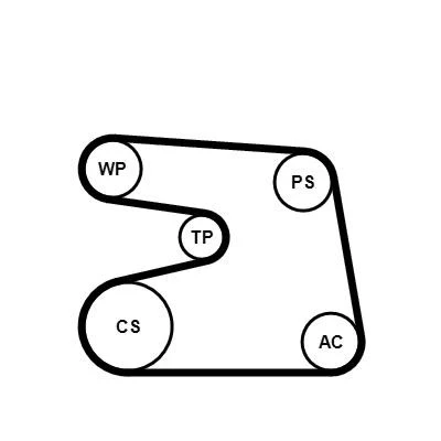 Kuva CONTITECH 6PK1873WP2 Vesipumppu + Vetohihnasarja MERCEDES BENZ: E sarja Sedan, C T modell, Sedan