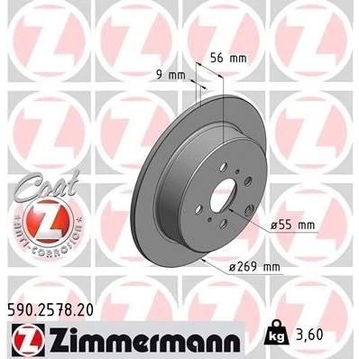 Kuva Jarrulevy, Taka akseli TOYOTA COROLLA, COROLLA Kombi, Sedan, Verso, PRIUS YARIS, YARIS VERSO OE 42431 12210, 12250, 4