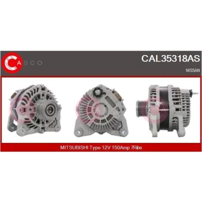 Kuva CASCO CAL15471GS Laturi 12V 180A PEUGEOT: 5008 I, 508 I SW, 407 CITROËN: C4 II Hatchback, C5 III Farmari, Grand Picasso