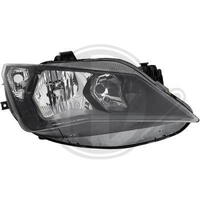 Kuva DIEDERICHS 7427084 Ajovaloumpio Oikea H7/H7 Musta SEAT: Ibiza 4 Sportcoupe