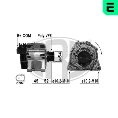 Kuva ERA 210860 Laturi 14V 150A FORD: FIESTA 6, C Max 2, FOCUS 3