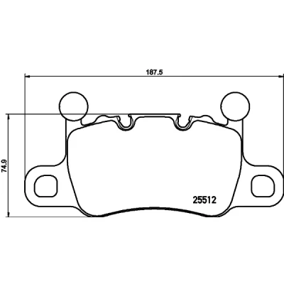 Kuva BREMBO P 65 038 Jarrupalat Kulumisenilmaisemelle Ilman tarvikkeita, Tasauspainoilla