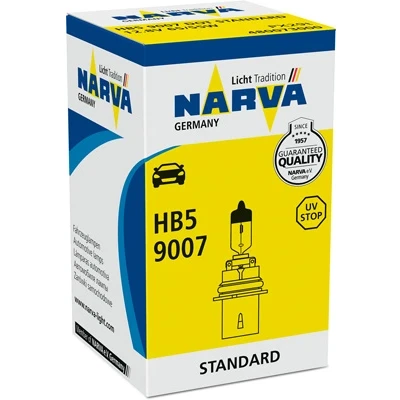 Kuva NARVA 480073000 Polttimo, kaukovalo HB5 12V 65/55W Halogeeni