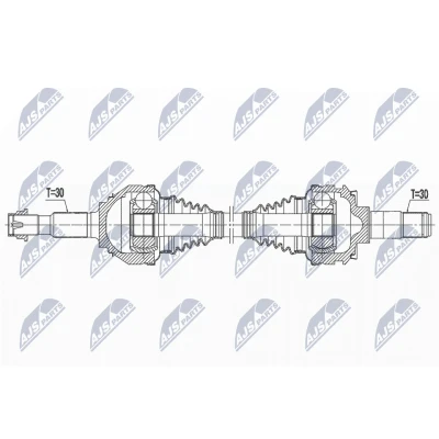 Kuva Vetoakseli LEXUS LS (_f4_), Taka akseli, vasen OE 42340 50070