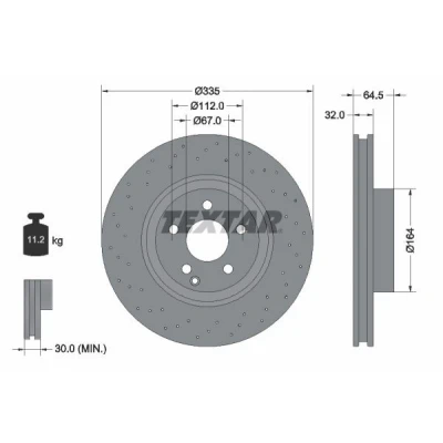 Kuva TEXTAR PRO+ 92171905 Jarrulevyt MERCEDES BENZ: S sarja Sedan, Coupe