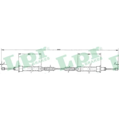 Kuva Vaijeri, käsijarru, Takana, Oikea, Vasen Lpr C0523B citroën, fiat, peugeot OE 1307963080, 4745G3