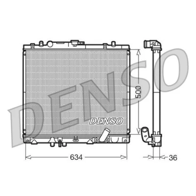 Kuva DENSO DRM45020 Jäähdytin Alumiini 634 500 36 MITSUBISHI: L200 III Pick up