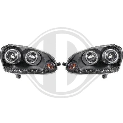 Kuva DIEDERICHS HD Tuning 2214885 Ajovalonheitinsarja Valokorkeussäätimen moottorilla VOLKSWAGEN: Golf 5