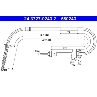 Kuva ATE 24.3727 0243.2 Käsijarruvaijeri 1483 MINI: Clubman