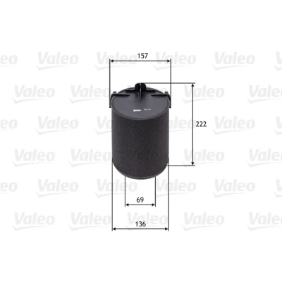 Kuva VALEO 585742 Ilmansuodatin 221 157 Suodatinpanos VOLKSWAGEN: Scirocco III, Golf 5, Passat B6 Sedan, AUDI: A3 Hatchback, Sportback