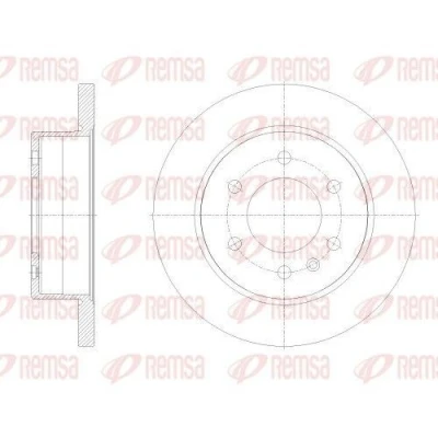 Kuva REMSA Jarrulevy Taka akseli 298mm 18mm täysi 62514.00 9104230200,910423020007,9104230300,A9104230200,A910423020007,A9104230300 Jarrulevyt