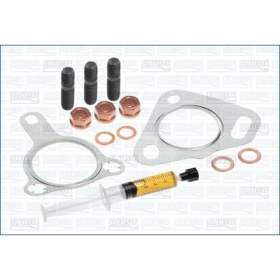 Kuva AJUSA JTC11891 Asennussarja Turboahdin with studs, syringe oil Tiivisteillä asennusohjeella OPEL: Meriva B, Astra J Sports Tourer