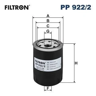 Kuva FILTRON PP 922/2 Polttoainesuodatin Ruuvattava suodatin