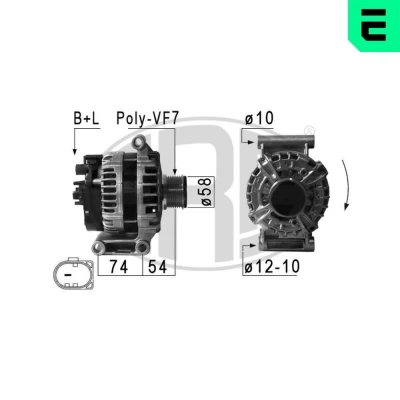 Kuva ERA 210949A Laturi 14V 150A FORD: Transit V363 Van, Mk6 Bussi