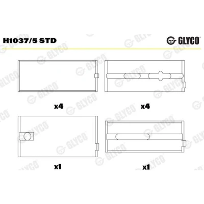 Kuva GLYCO H1037/5 STD Kampiakselin Laakeri