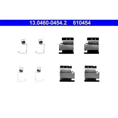 Kuva ATE 13.0460 0454.2 Tarvikesarja, Jarrupala TOYOTA: Avensis II Sedan, Station Wagon, Corolla Verso, PEUGEOT: 206 Hatchback, 307 SW