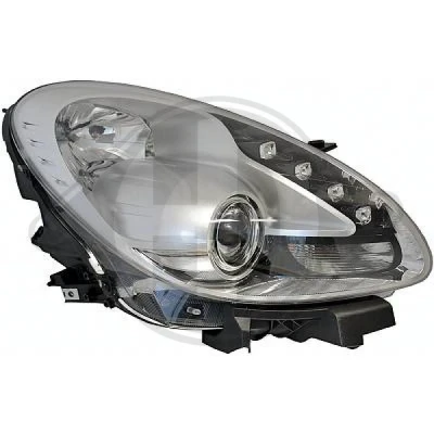 Kuva DIEDERICHS 3042080 Ajovaloumpio Oikea H7, H7/H1, H1 Valokorkeussäätimen moottorilla ALFA ROMEO: Giulietta Hatchback