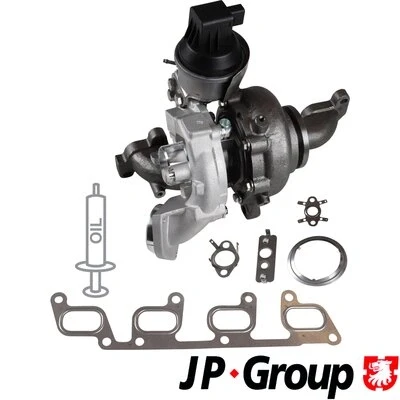 Kuva JP GROUP 1117409100 Turboahdin Pakokaasuahdin Tiivisteillä VOLKSWAGEN: Sharan II, Golf 6, Plus / Crossgolf, SKODA: Octavia 2 Combi