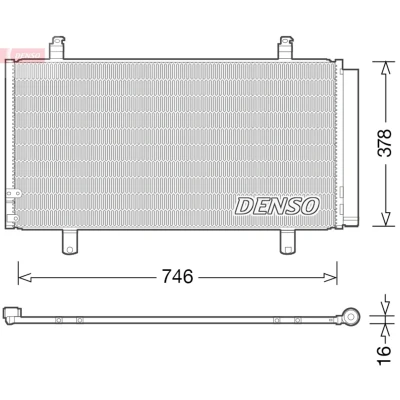 Kuva DENSO DCN50048 Ilmastoinnin Lauhdutin Vedenerottimella R 134a