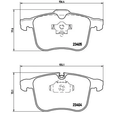 Kuva BREMBO P 59 046 Jarrupalat PRIME LINE Ring Kulumisenilmaisemelle Männän lukoilla Tarvikkeilla SAAB: 9 3 Farmari, Sedan, OPEL: Vectra C Sedan