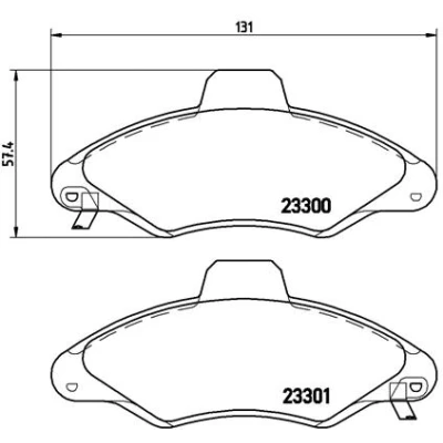 Kuva BREMBO P 24 045 Jarrupalat Ilman kulumisenilmaisinta tarvikkeita FORD: ESCORT 6, 7